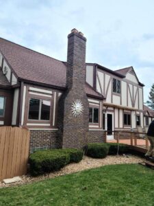 brick chimney repair in Clinton Twp.