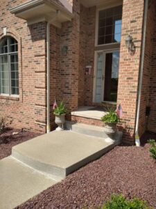 Brick porch repair in Livonia